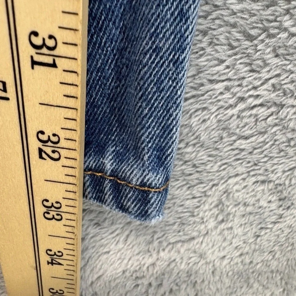 Levis 505 Jeans Mens 32X34 Blue Regular Straight Mid Rise Medium‎ Wash Denim